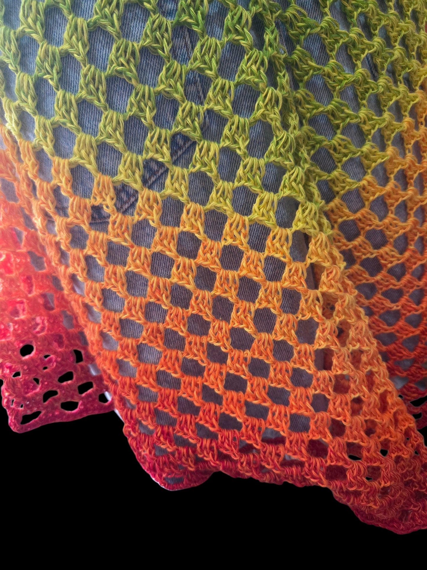 Light and Lacy Rainbow Poncho