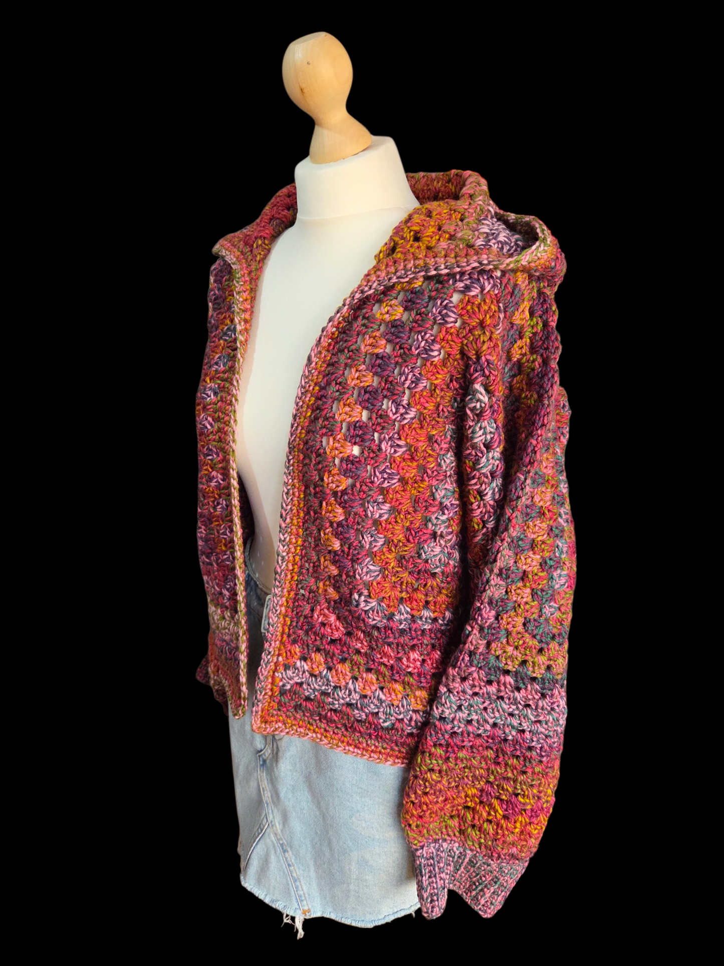 Hooded Cardigan (Colour - Hawk)