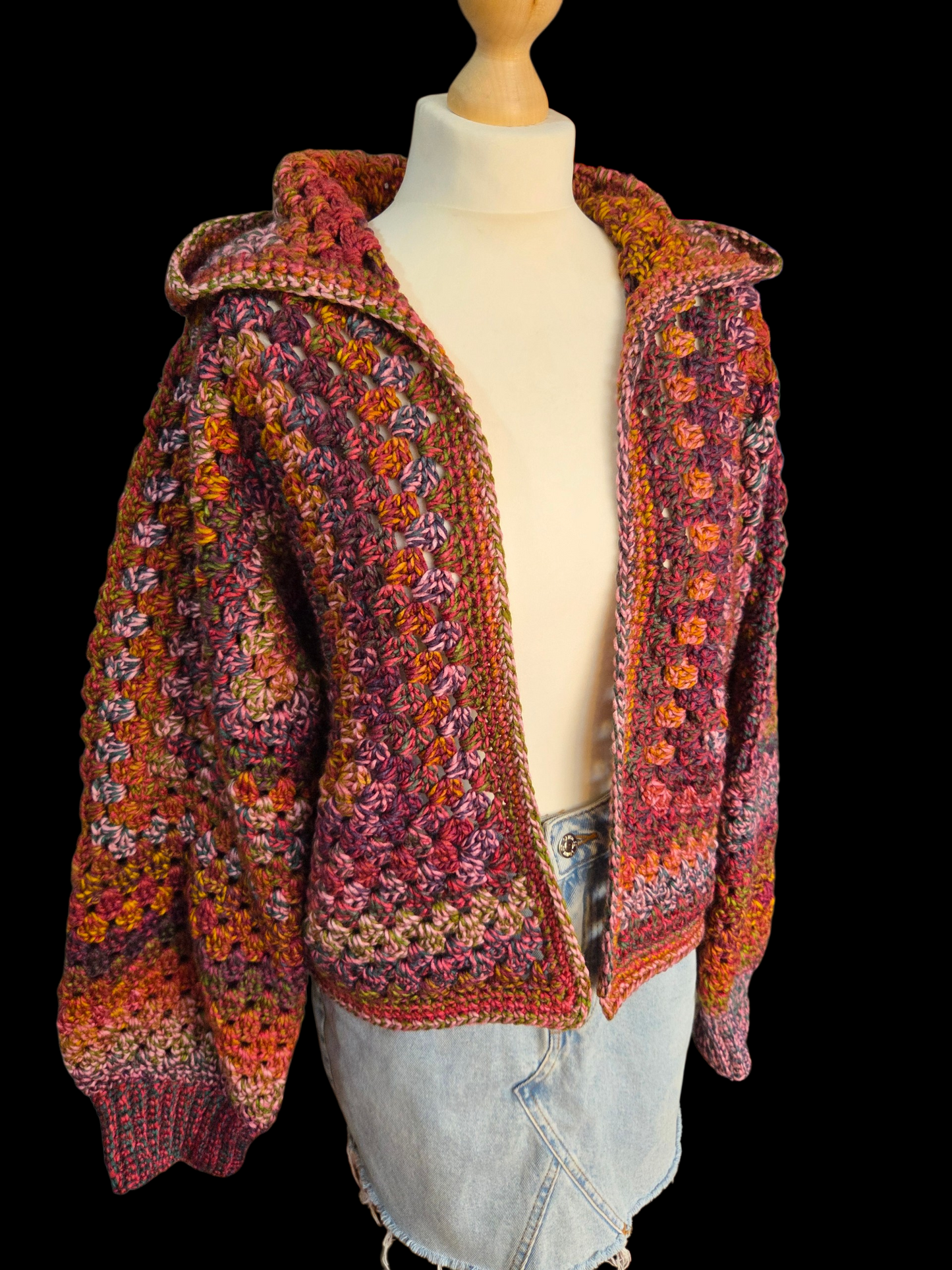 Hooded Cardigan (Colour - Hawk)