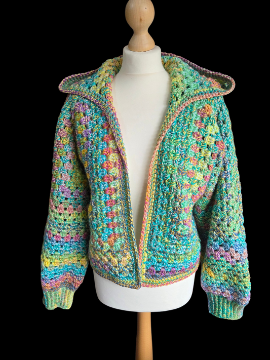 Hooded Cardigan (Colour - Luna)