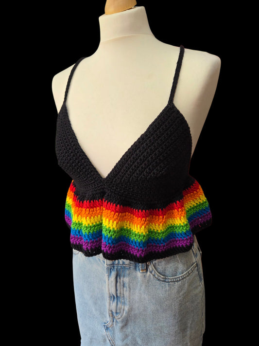 Ruffle crop top - Pride collection