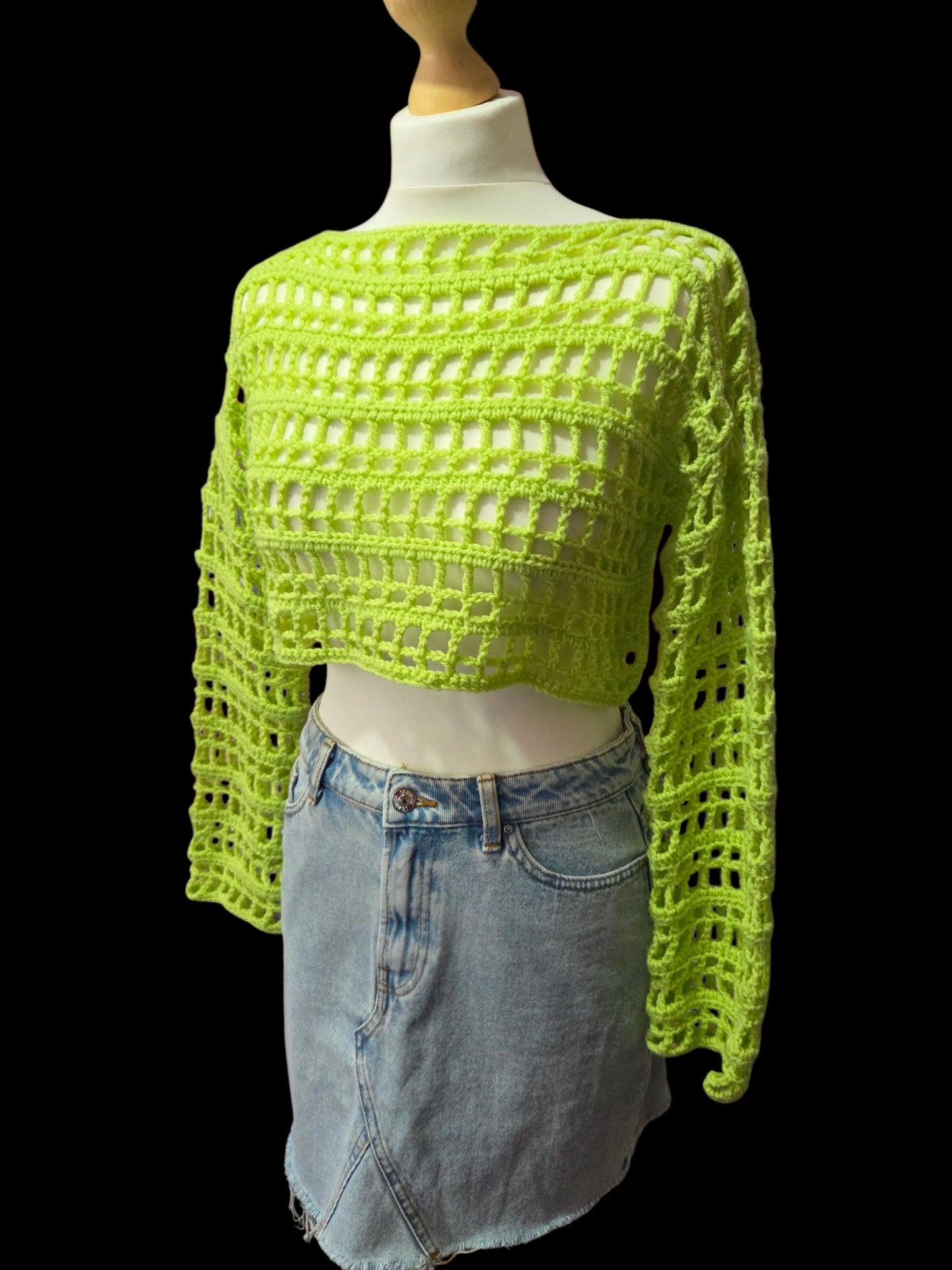 Cropped Mesh jumper