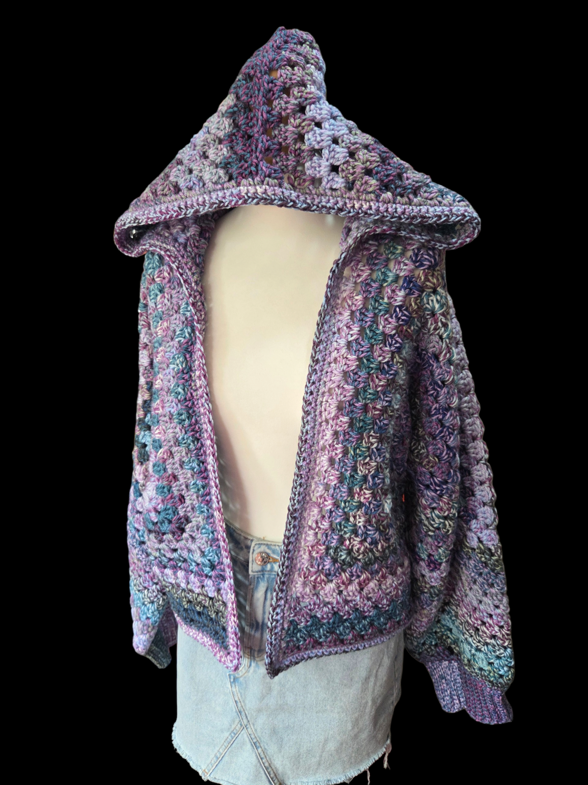Hooded Cardigan (Colour - Morpho)
