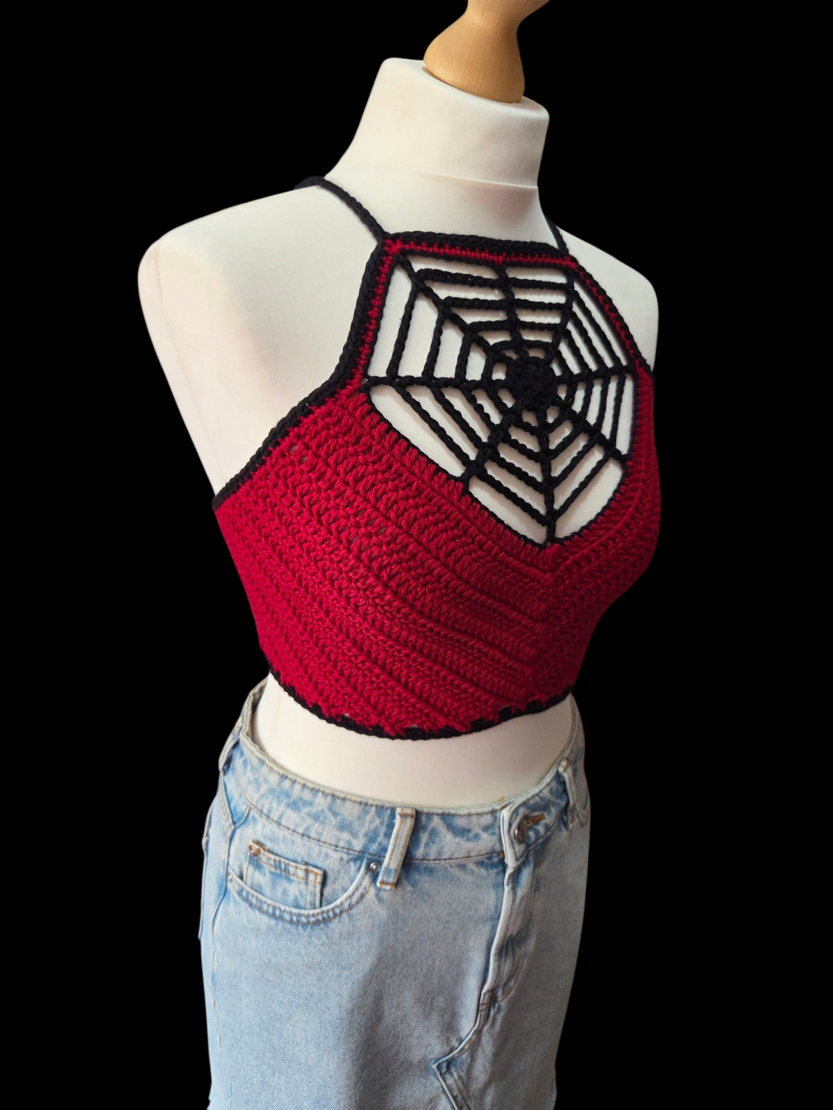 Crochet Spiderweb crop top
