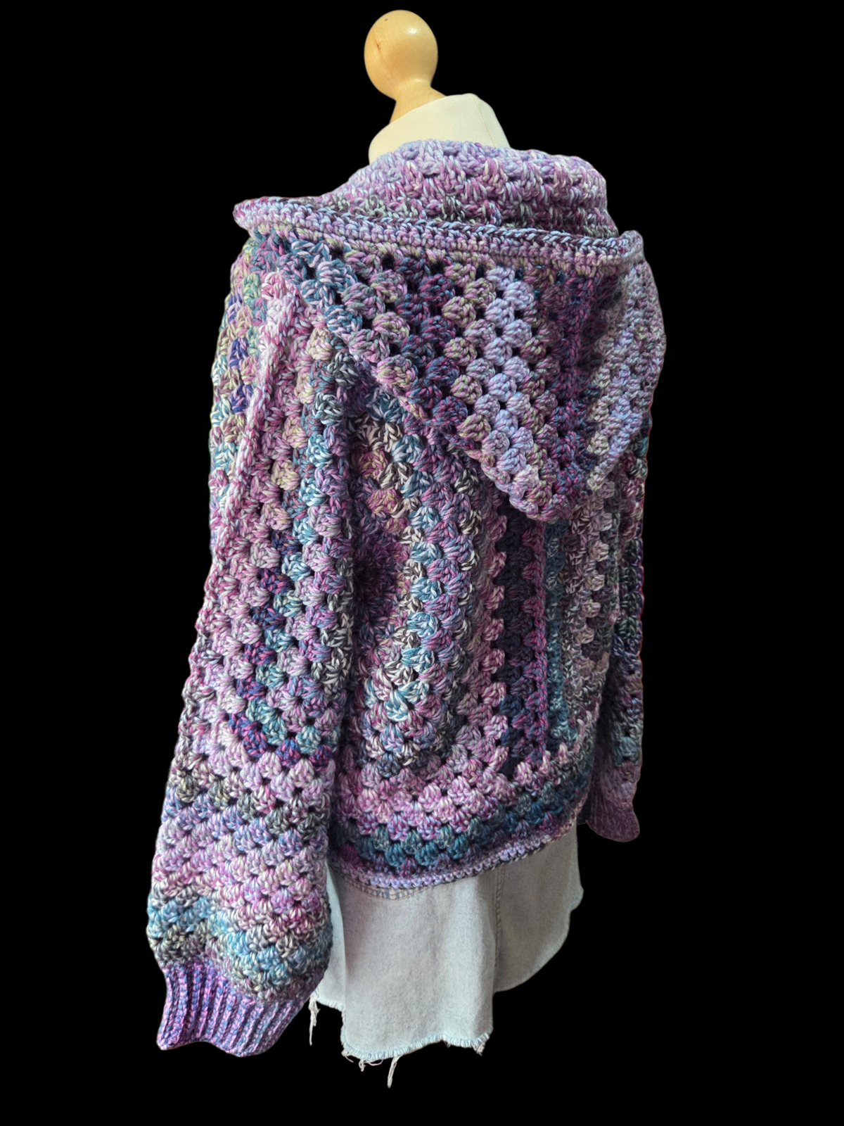 Hooded Cardigan (Colour - Morpho)