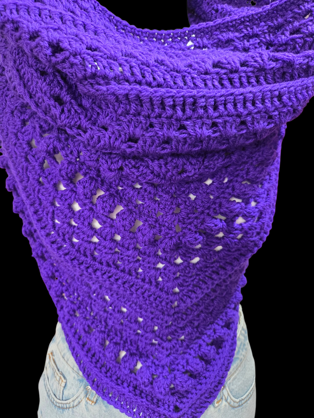 Hooded Cowl Scarf Purple