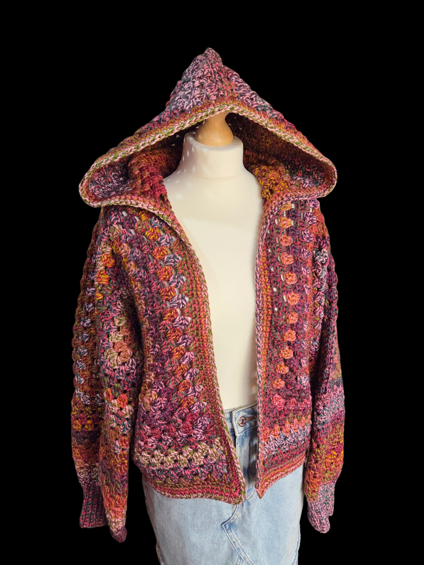 Hooded Cardigan (Colour - Hawk)