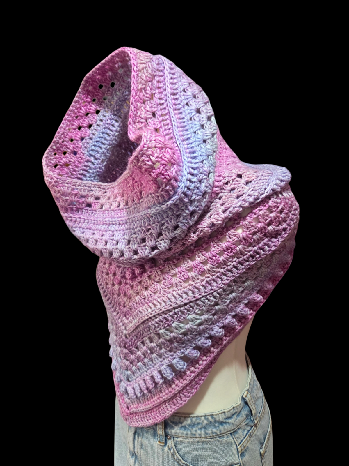 Hooded Cowl Scarf Lilac