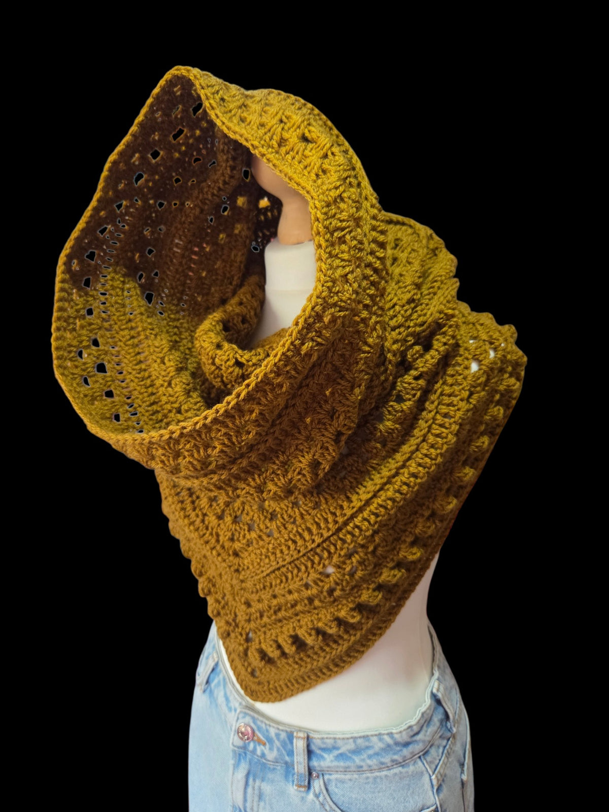 Hooded Cowl Scarf Bronze