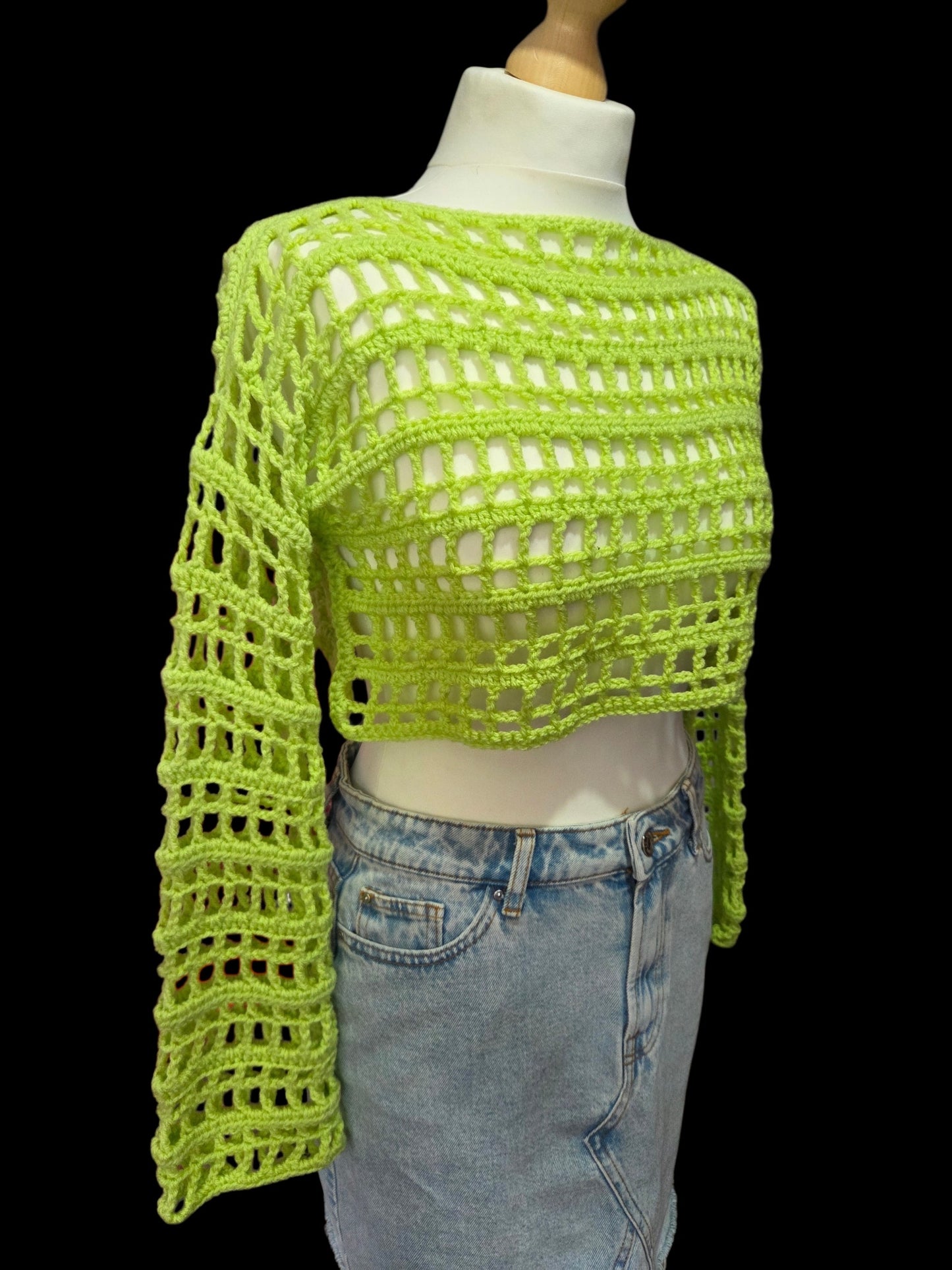 Cropped Mesh jumper