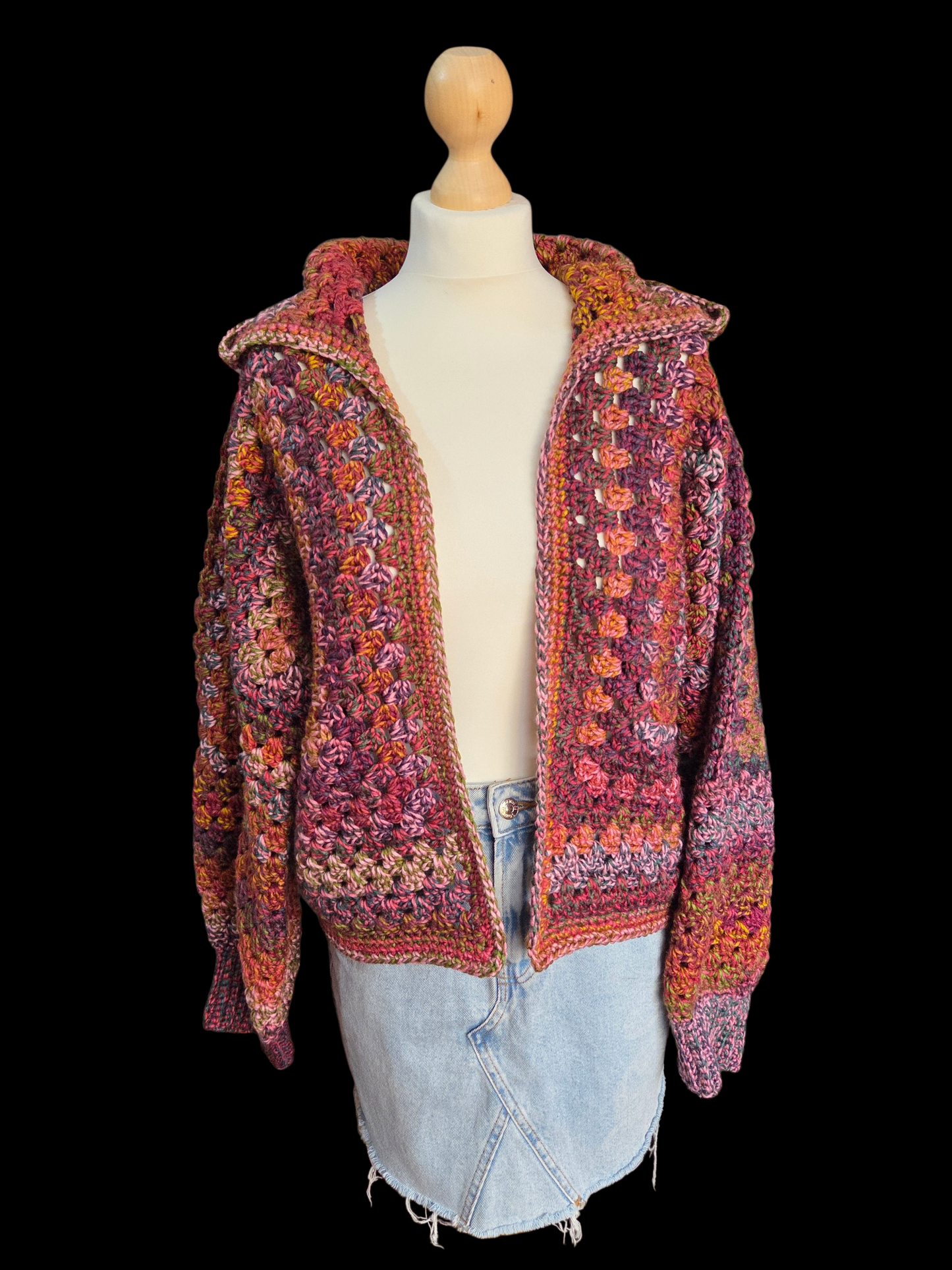 Hooded Cardigan (Colour - Hawk)