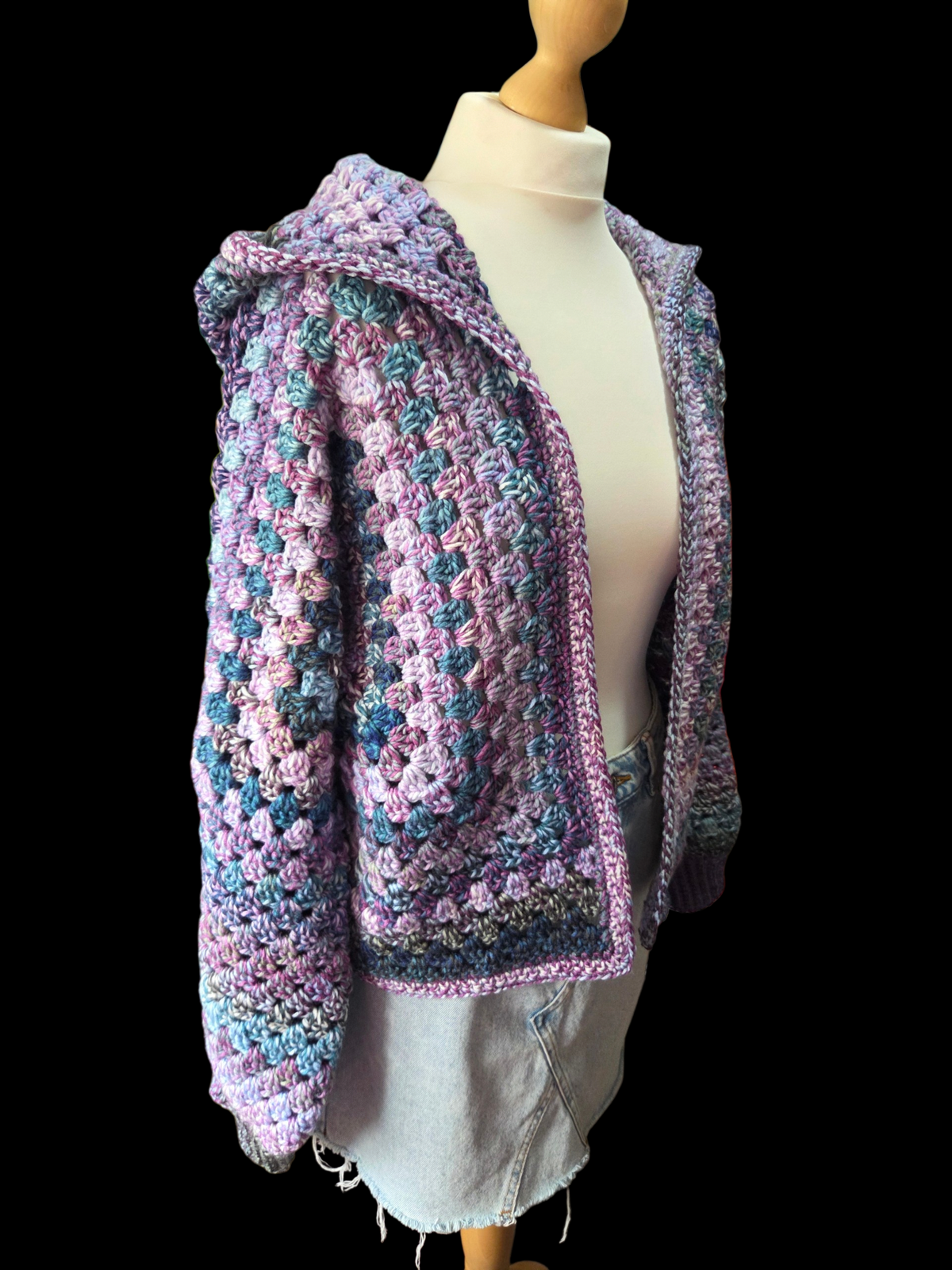 Hooded Cardigan (Colour - Morpho)