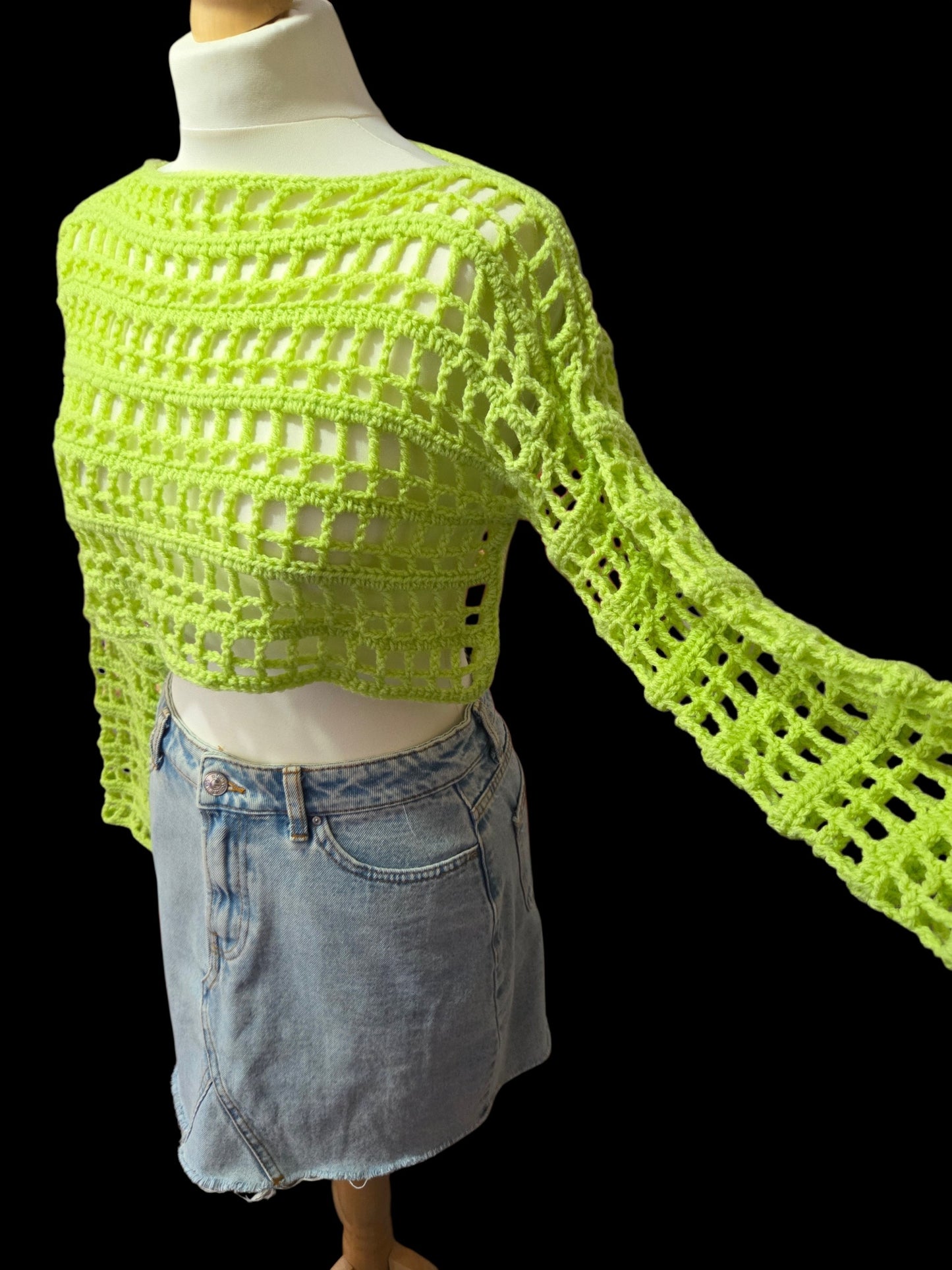 Cropped Mesh jumper