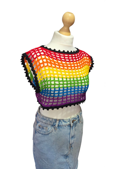 Cropped cotton top