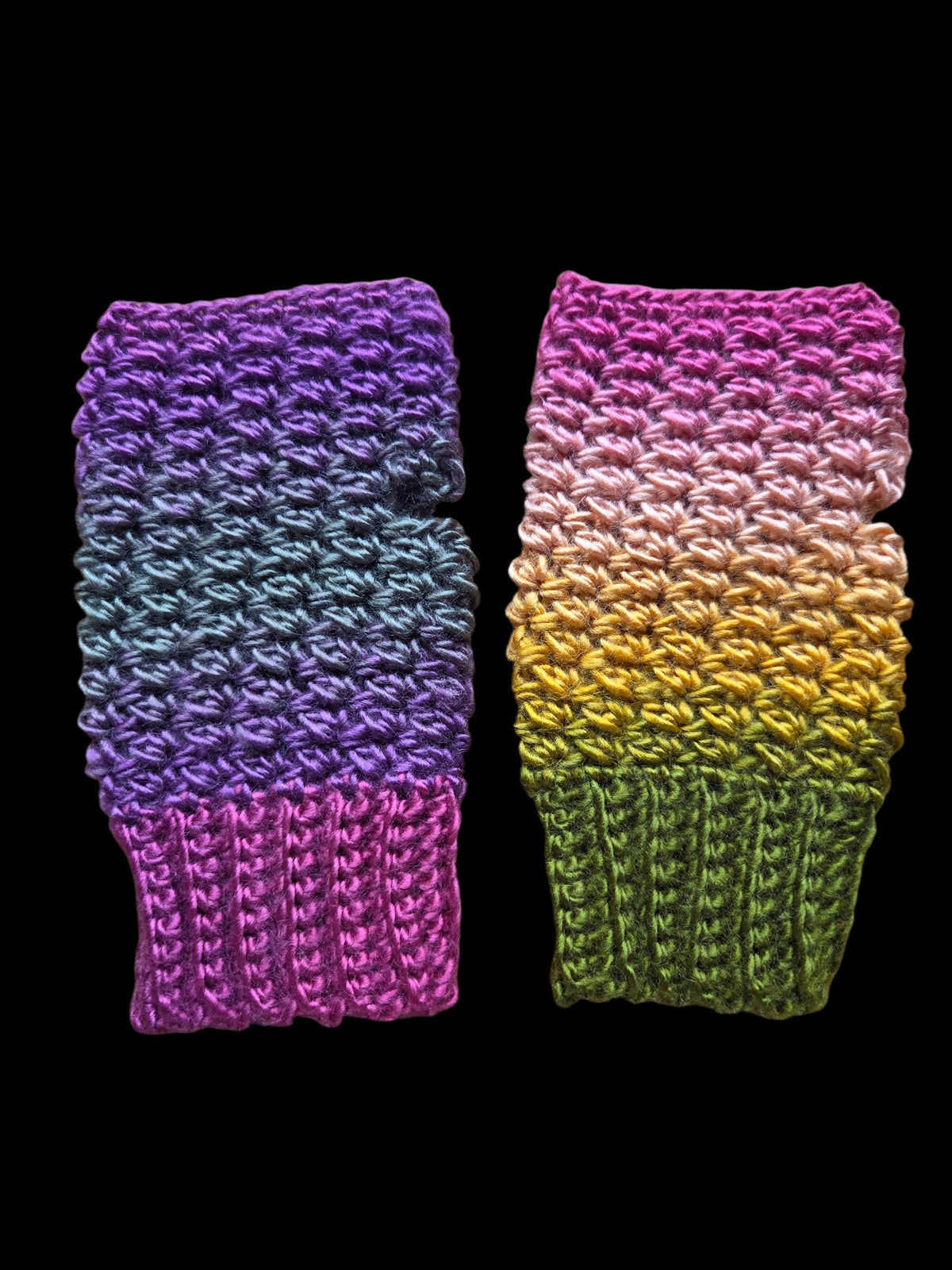 Crochet Ear warmer headband and Fingerless glove Set
